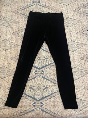 J. Crew Black Velvet Leggings